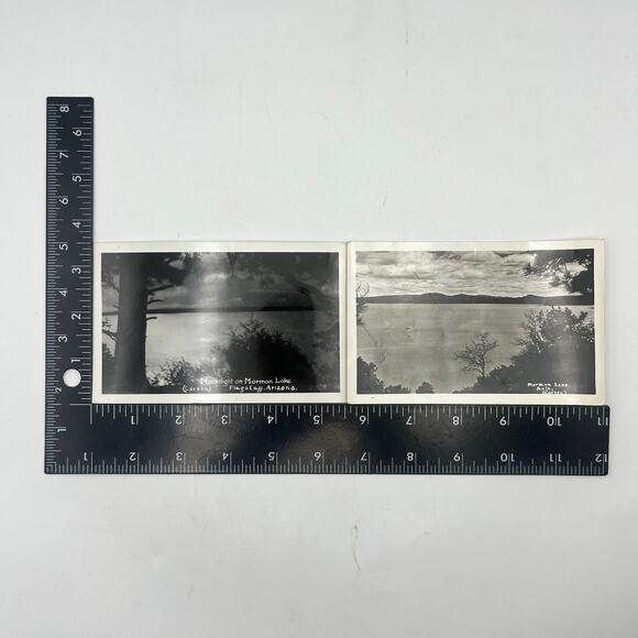 Lot 2 Early 1900s Postcards Mormon Lake Flagstaff Arizona Signed RPPC Real Photo - Picture 1 of 2